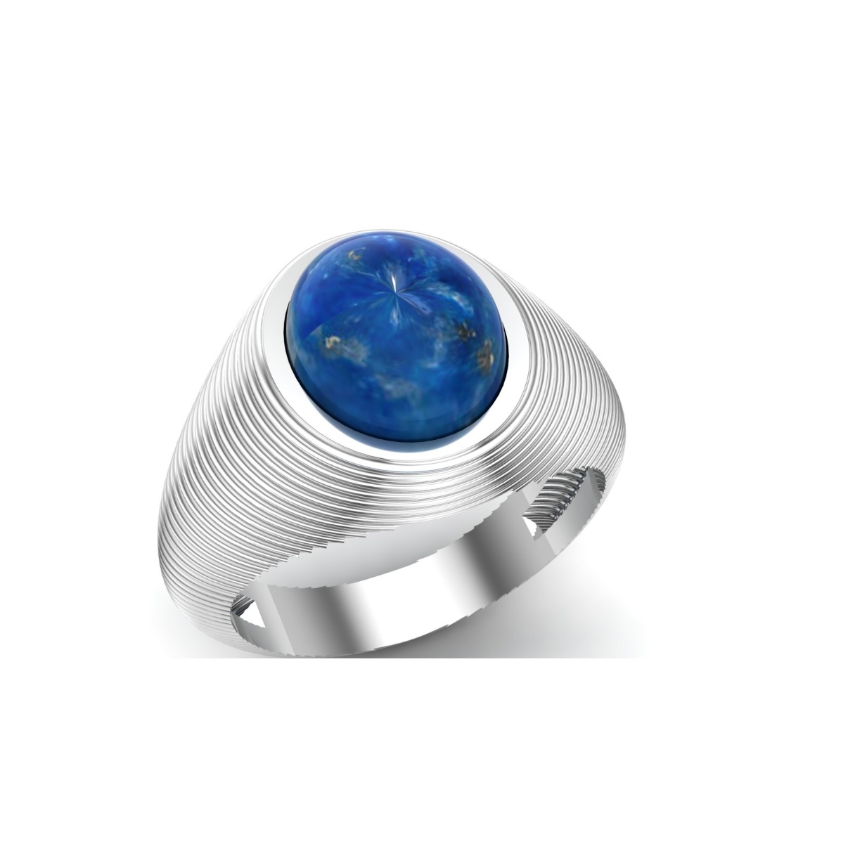 Bague lapis lazuli argent Maria chevalière